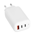 Forcell Ładowarka Sieciowa 65W GaN 2x USB typ C 1x USB A , White