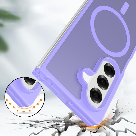 Etui kompatybilne z MagSafe do Samsung Galaxy Z Fold7 5G, ERBORD Matt Case – fioletowe