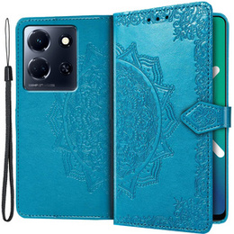 Etui z klapką do Infinix Note 30 5G, Mandala, niebieskie