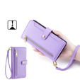Etui z klapką do Xiaomi Redmi Note 13 Pro+, Wallet Zipper Pocket, fioletowe