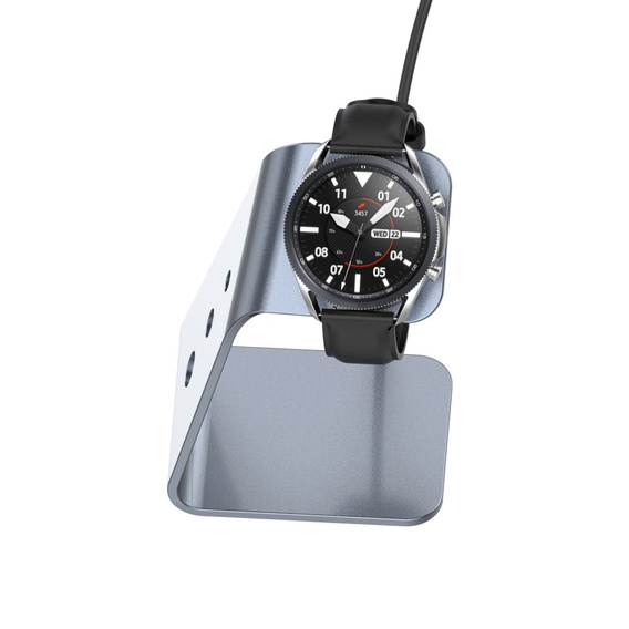 Aluminiowa Stacja Dokująca Ładowarka do Samsung Galaxy Watch 3/4/5/6/7 Active 2/Watch 5 Pro/Watch Ultra, Szara