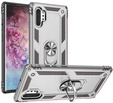 Etui pancerne do Samsung Galaxy Note 10+ Plus, Nox Case Ring, srebrne