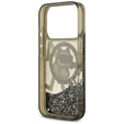 Etui Karl Lagerfeld do iPhone 17 Pro, Liquid Glitter Choupette MagSafe, czarne