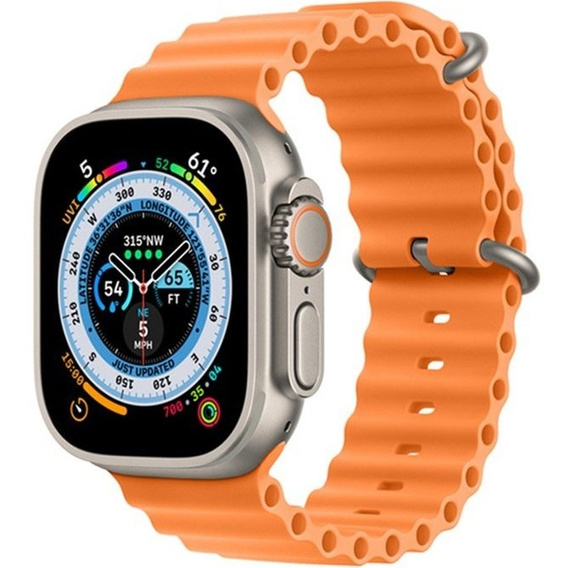 Pasek Silikonowy do Apple Watch 1/2/3/4/5/6/7/8/9/10/SE 38/40/41/42mm, Pomarańczowy