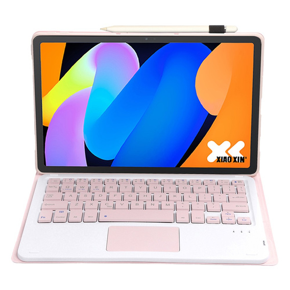 Etui z klawiaturą Bluetooth Touchpad do Lenovo Idea Tab 11" 2025 TB336FU TB336ZU, różowe