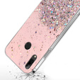 Etui do Huawei P Smart 2019, Glittery, różowe