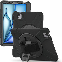 Etui do iPad Air 11" 2025/2024 (7/6 gen.), Pancerne obrotowe 360, Czarne
