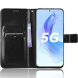 Etui z klapką do Honor 90 Lite 5G, Crazy Horse Wallet, czarne