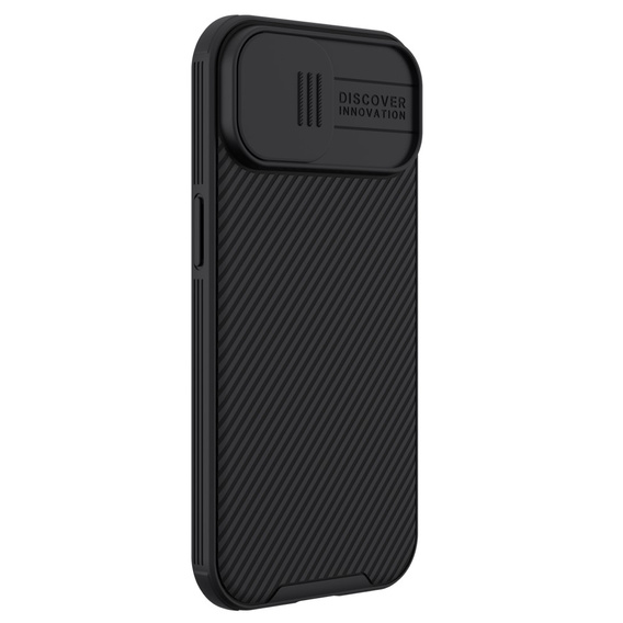 Etui do iPhone 15 Plus, pancerne Nillkin, CamShield Pro, Czarne