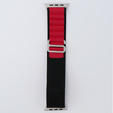 Pasek Nylonowy do Apple Watch 1/2/3/4/5/6/7/8/9/10/11/SE Ultra 1/2/3 42/44/45/46/49mm, Czarny / Czerwony