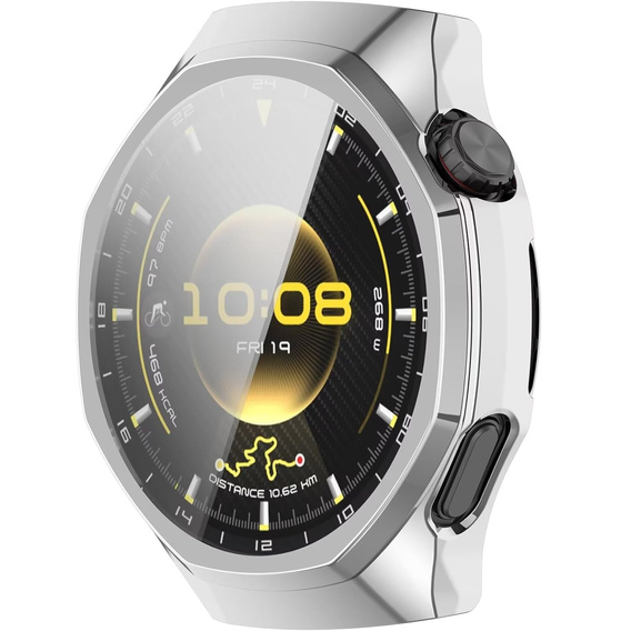2w1 Etui z Osłoną na ekran do Huawei Watch GT 6 Pro 46mm, Srebrne