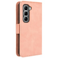 Etui z klapką do Infinix Hot 50 Pro 4G, Card Slot, różowe
