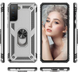 Etui pancerne do Samsung Galaxy S21, Nox Case Ring, srebrne