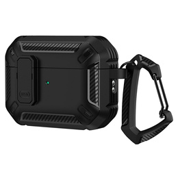 Etui ochronne do AirPods Pro 3, karabińczykiem, czarne