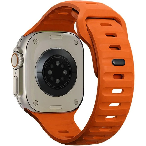 Pasek Silikonowy do Apple Watch 1/2/3/4/5/6/7/8/9/10/11/SE Ultra 1/2/3 42/44/45/46/49mm, Pomarańczowy