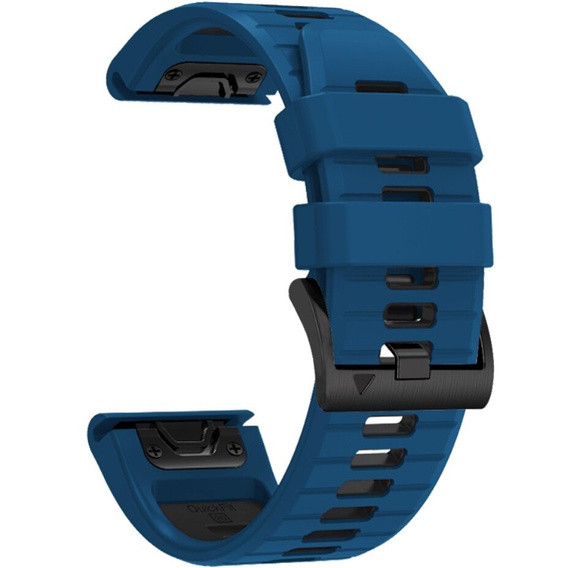 Pasek Silikonowy QuickFit do Garmin Fenix 22mm, Niebieski / Czarny
