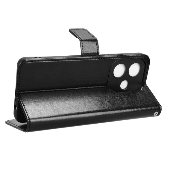 Etui z klapką do Oppo A40 / Oppo A40m, Crazy Horse Wallet, czarne