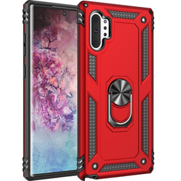 Etui pancerne do Samsung Galaxy Note 10+ Plus, Nox Case Ring, czerwone