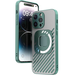 Etui R-JUST SJ55 do iPhone 14 Pro Max, pancerne, do MagSafe, zielone