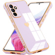 Etui do Samsung Galaxy A55 5G, Electro heart, fioletowe + Szkło Full Glue Ceramic