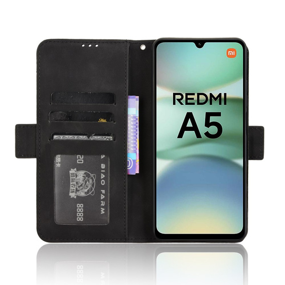Etui z klapką do Xiaomi Redmi A5, Card Slot, czarne