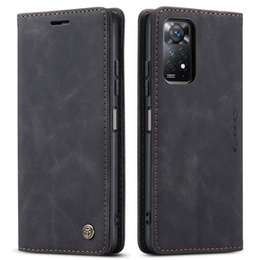 Etui CASEME do Xiaomi Redmi Note 11 Pro 4G/5G, Leather Wallet Case, czarne
