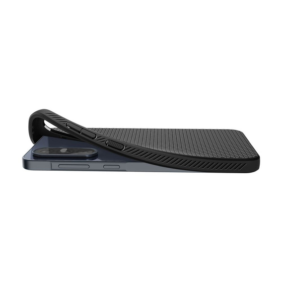 Etui Spigen do Samsung Galaxy A36 5G, Liquid Air, czarne + Szkło Hartowane 9H