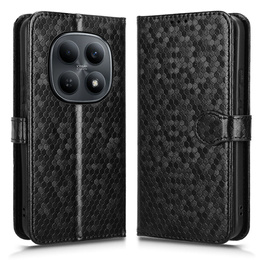 Etui z klapką do Xiaomi Redmi Note 15 5G / Poco M8 5G, Wallet Rhombus, czarne