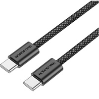 Borofone BX104 kabel USB Typ-C do Typ-C, 1 m, czarny