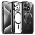 Etui do iPhone 15 Pro, Electro MagSafe, czarne + Szkło na ekran