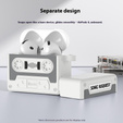Etui silikonowe na Apple Airpods Pro 3, Kaseta Retro, szare