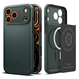 Etui Spigen do iPhone 17 Pro Max, Thin Fit Mag MagSafe, Abyss Green