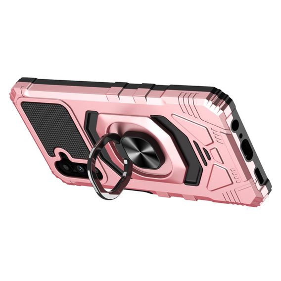 Etui do Samsung Galaxy A25 5G,TechDefender, różowe rose gold + Szkło 9H