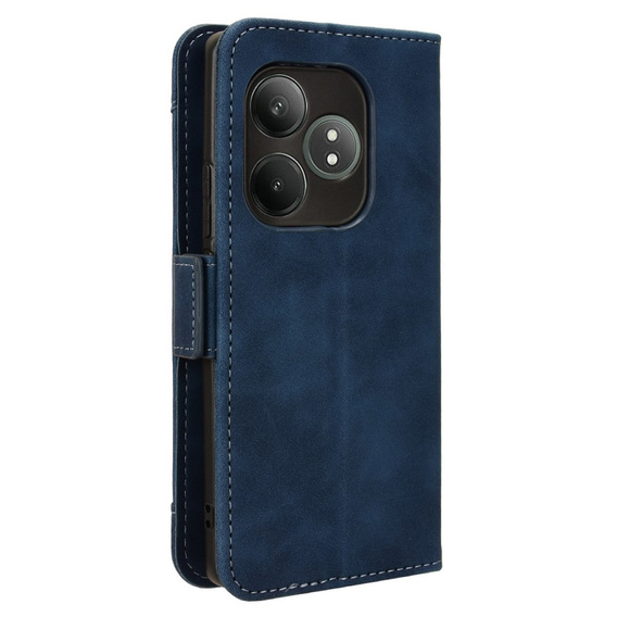 Etui z klapką do Realme GT 6 / 6T, Card Slot, granatowe