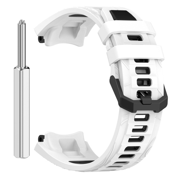 Pasek Silikonowy do Amazfit T-Rex 3, Biały / Czarny