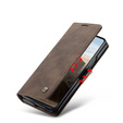 Etui CASEME do Samsung Galaxy Z Fold7 5G, Leather Wallet Case, ciemnobrązowe