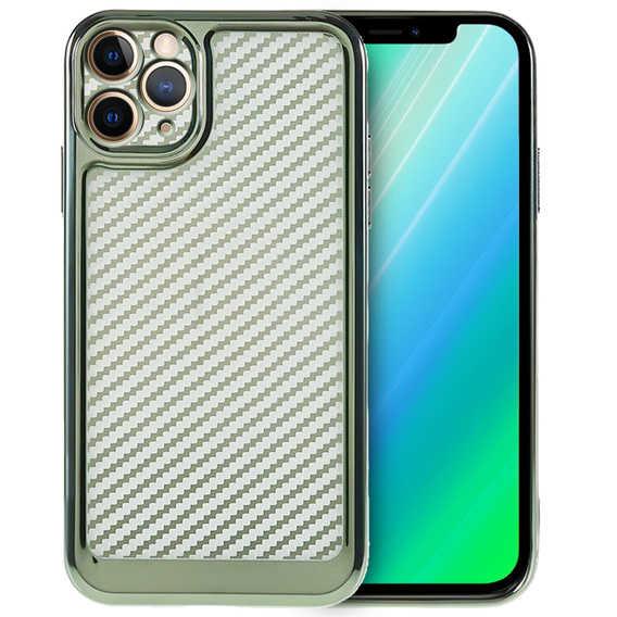 Etui do iPhone 12 Pro Max Carbon Slim Case Obudowa, Zielone