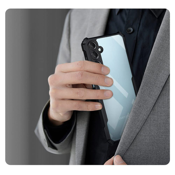 Etui do Samsung Galaxy A36 5G, AntiDrop Hybrid, czarne + Szkło hartowane 9H