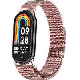 Pasek Bransoleta Milanese do Xiaomi Smart Band 10 / 9 / 8, Różowy