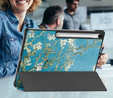 Etui z nadrukiem do Samsung Galaxy Tab S10 FE+ Plus – styl i ochrona w jednym - kwiaty moreli