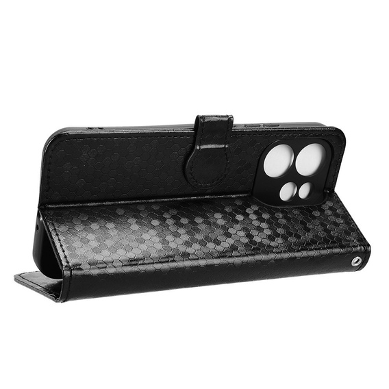 Etui z klapką do Oppo Reno 15 FS, Wallet Rhombus, czarne
