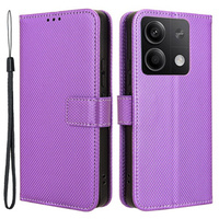 Etui z klapką do Xiaomi Redmi Note 13 5G, Wallet Smart Magnet, fioletowe