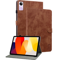 Etui do Xiaomi Redmi Pad SE 11", Wallet Pen Slot, brązowe