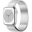 Stalowa Bransoleta do Apple Watch 1/2/3/4/5/6/7/8/9/10/11/SE Ultra 1/2/3 42/44/45/46/49mm, Srebrna