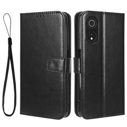 Etui z klapką do Cubot P60, Crazy Horse Wallet, czarne