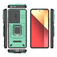 Etui do Xiaomi Redmi Note 13 Pro 4G / Xiaomi Redmi Note 14S / Xiaomi Poco M6 Pro 4G, KickStand Camera Lens, zielone
