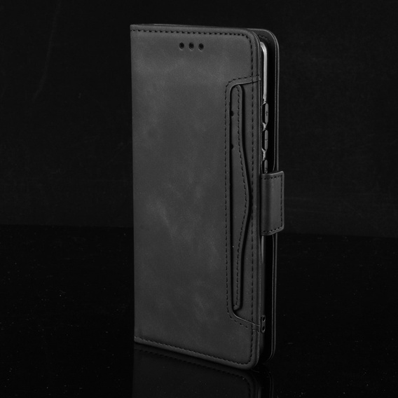 Etui z klapką do Realme GT 7 / 7T, Card Slot, czarne