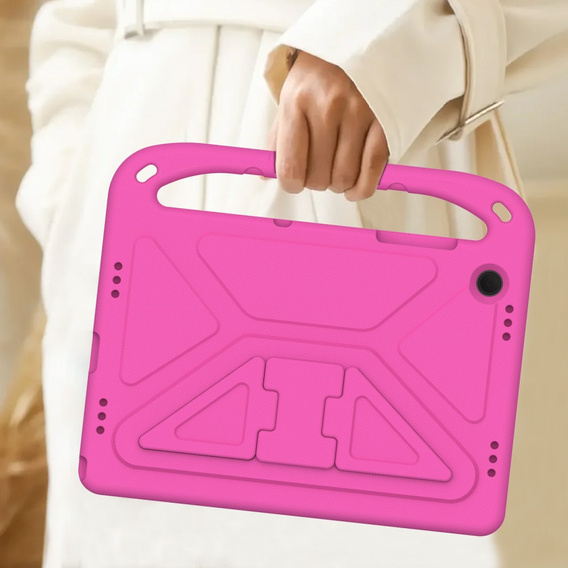 Etui dla dzieci do Samsung Galaxy Tab A9+, dziecięce z uchwytem, Różowe