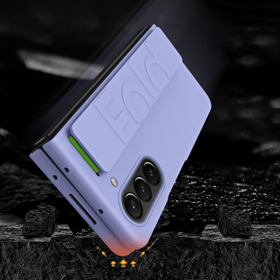 Etui do Samsung Galaxy Z Fold6 5G, z rączką, fioletowe