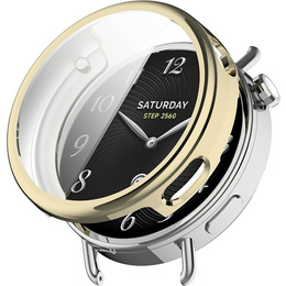 2w1 Etui z Osłoną na ekran do Xiaomi Watch S4 41mm, złote